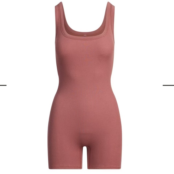 SKIMS Pants - SKIMS NWT Cotton Rib Onesie Color Redwood Sz Small